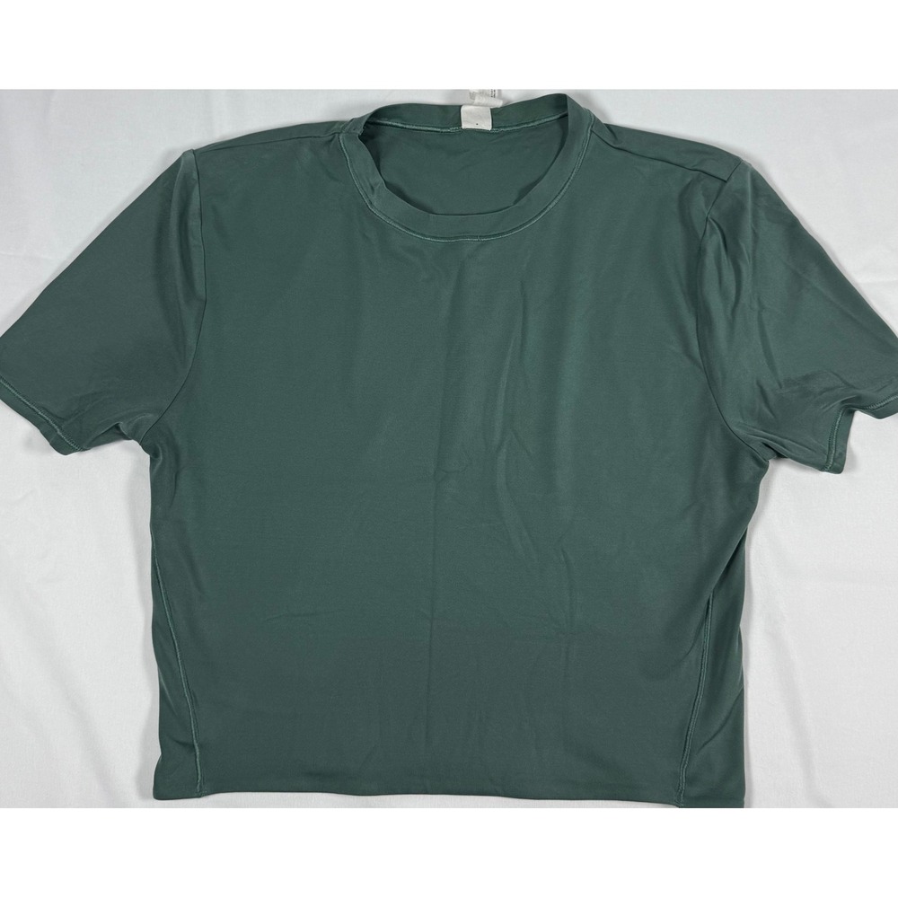 Lululemon Womens Short Sleeve Athletic Training Top Green Size M